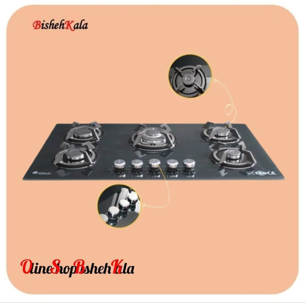 اجاق گاز صفحه ای 5 شعله مدل G05NL – C5B کد(96)