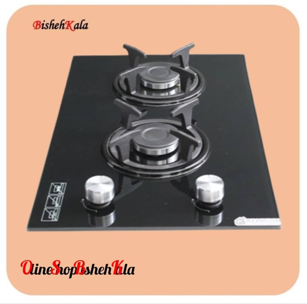 اجاق گاز 2 شعله شیشه مدل G02NL- C1B کد(96)