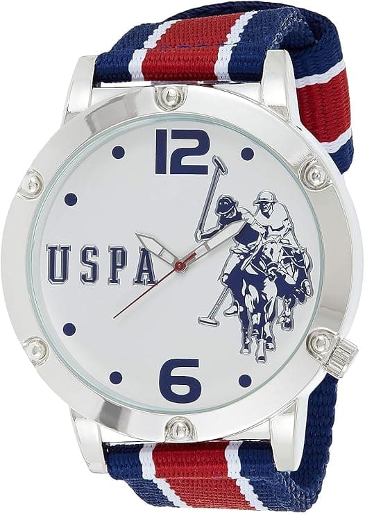 ساعت مچی مردانه یو.اس. پولو (U.S. Polo Assn.) مدل USC57003 با بند نایلونی قرمز — تصویر ۷