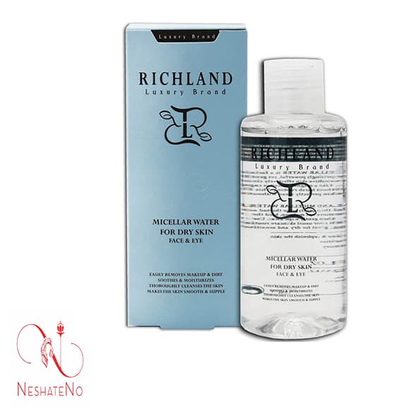 محلول پاک کننده صورت و چشم پوست خشک ریچلند حجم 150میل RICHLAND