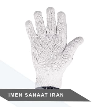 دستکش ایمنی نخی خالدار با روکش PVC یک رو