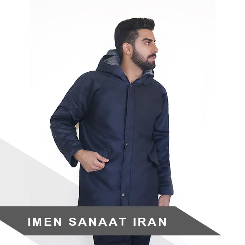لباس کار اورکت پارچه ای خزدار دو جیب — تصویر ۴