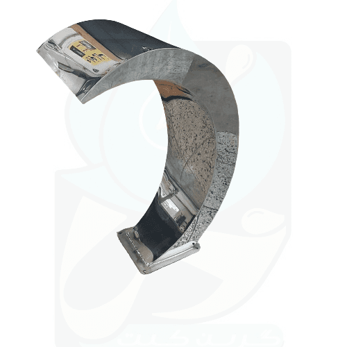 نازل کرتین قوسی استیل 304 نگیر توپیچ 2 اینچ 45*70 مدل NKST2-G70*45