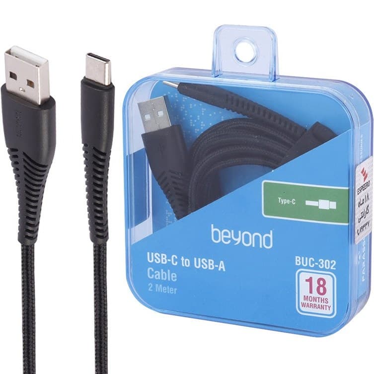 کابل تایپ سی فست شارژ Beyond BUC-302 2.1A 2m — تصویر ۵