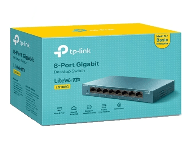 سوئیچ 8 پورت گیگابیتی و دسکتاپ تی پی لینک مدل LS108G — تصویر ۲
