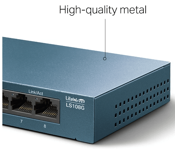 سوئیچ 8 پورت گیگابیتی و دسکتاپ تی پی لینک مدل LS108G — تصویر ۵