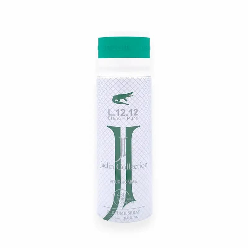 اسپری خوشبو کننده بدن مردانه ژاکلین مدل لاگوست ال ۱۲.۱۲ بلانک (Jaclin L.12.12 Blanc Pure) – ۲۰۰ میلی‌لیتر