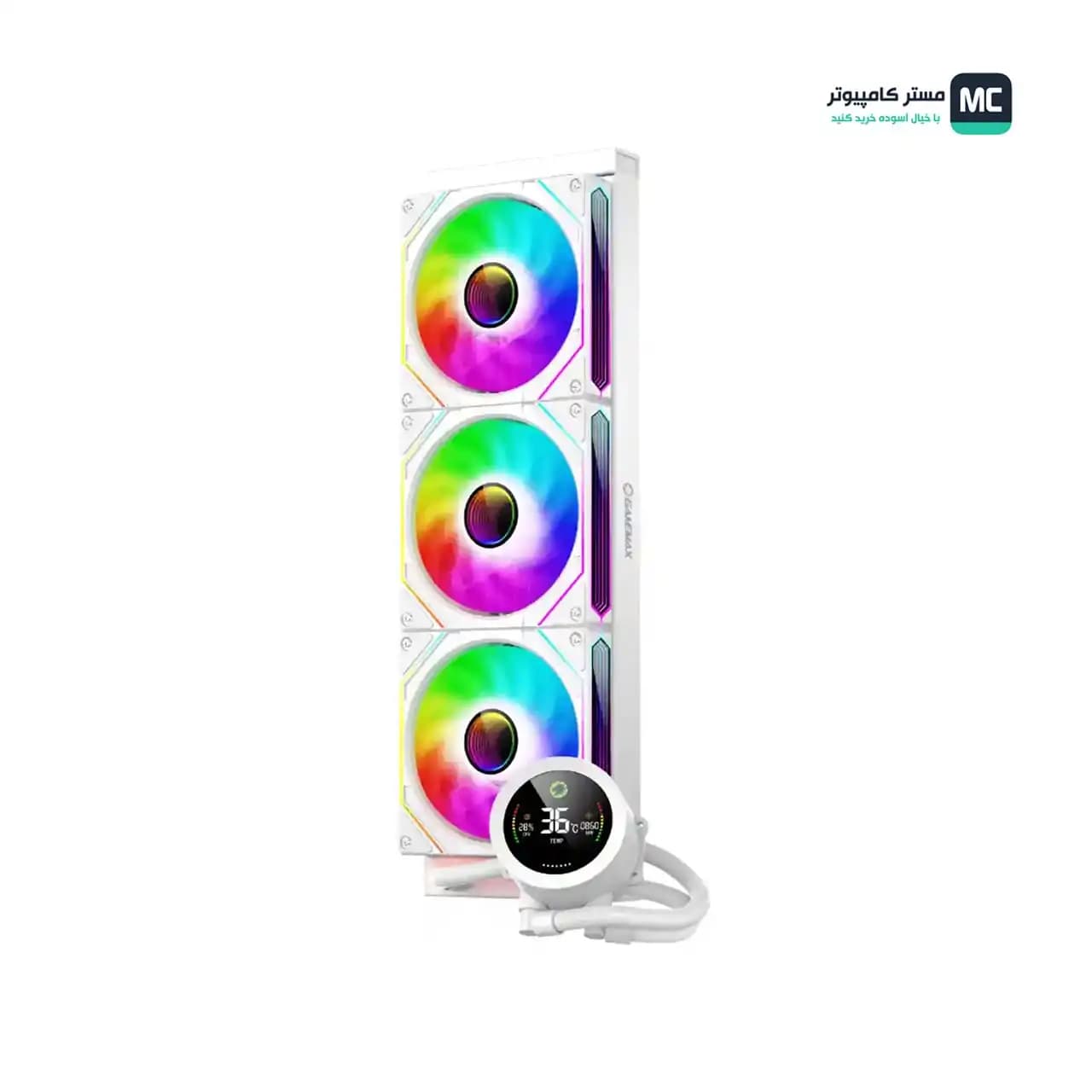 خنک کننده مایع پردازنده گیم مکس IceBurg 360 Digital White — تصویر ۸