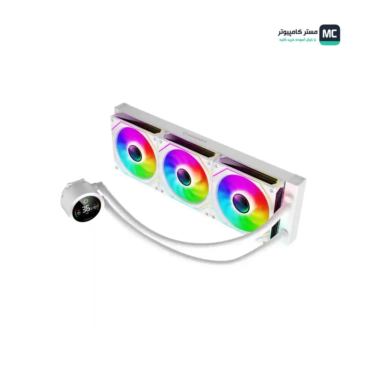 خنک کننده مایع پردازنده گیم مکس IceBurg 360 Digital White — تصویر ۷