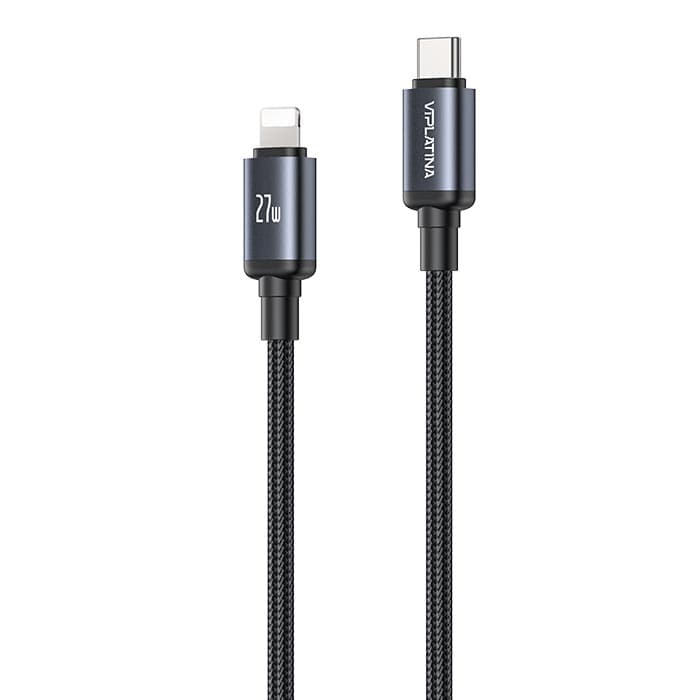 کابل تایپسی به لایتنینگ وی آی پلاتینا VIPLATINA BC94 طول 1.2متر 27w