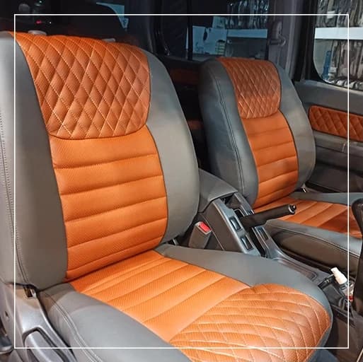 روکش صندلی نیسان رونیز Nissan مدل تیوولی بالا لمسه لوزی برند R-1402) ECCCO)