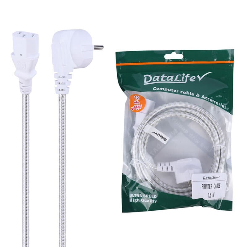 کابل برق Datalife 1.5m PC الیاف بهم بافته شده