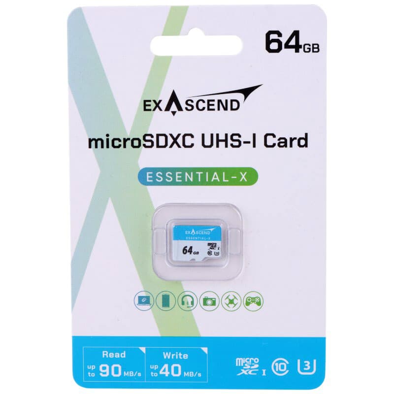 رم میکرو ExAscend 64GB کلاس 10 سرعت 90 مگابایت MicroSDxc