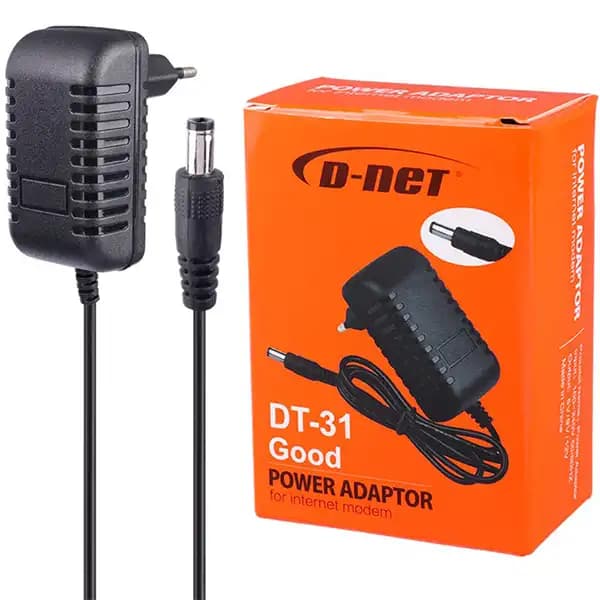 آداپتور مودم دی نت 5 ولت 1 آمپر فیش درشت D-net DT-31 5V 1A — تصویر ۲