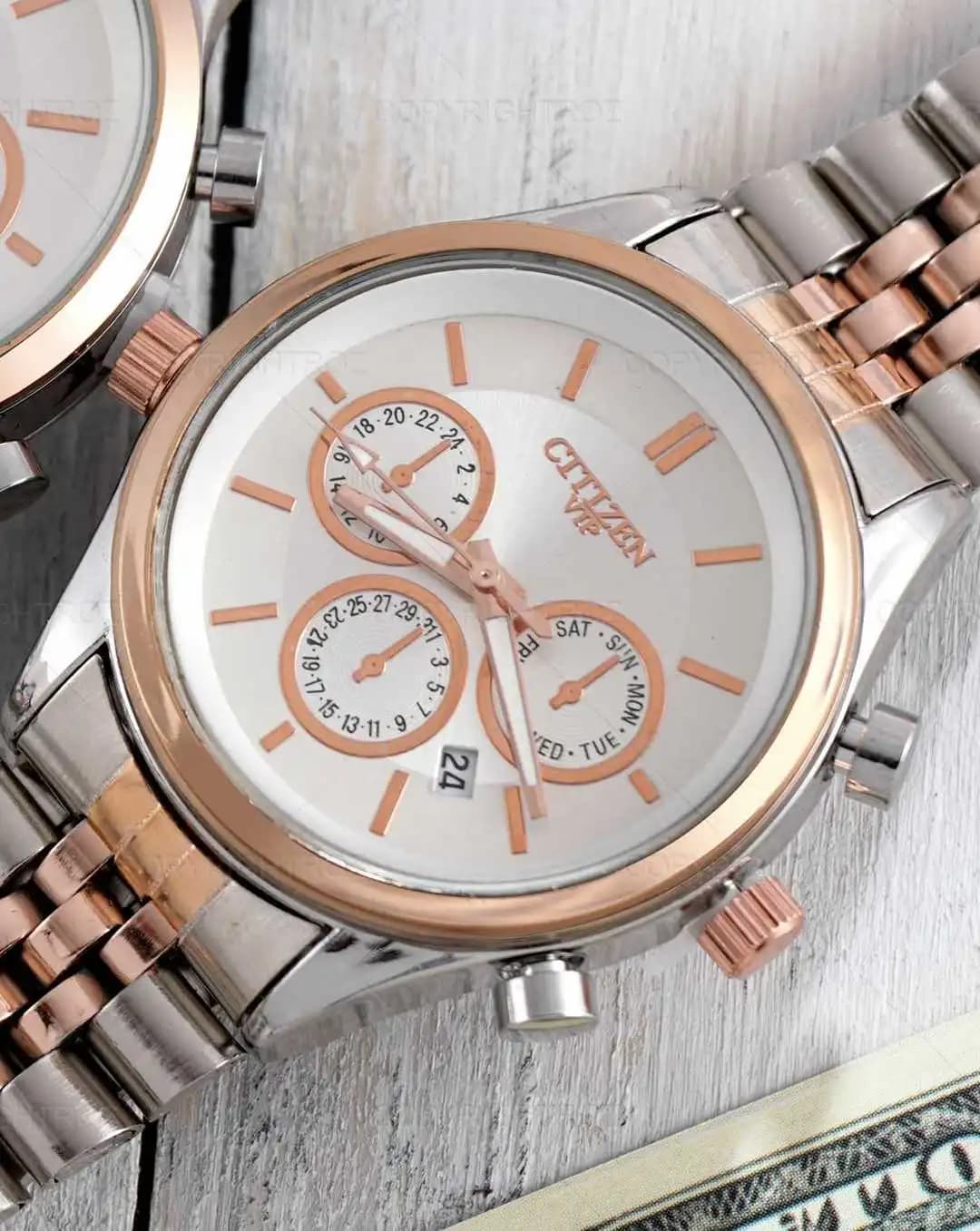 ست ساعت مچی سیتیزن CITIZEN طرح VIP مدل 1324 — تصویر ۳