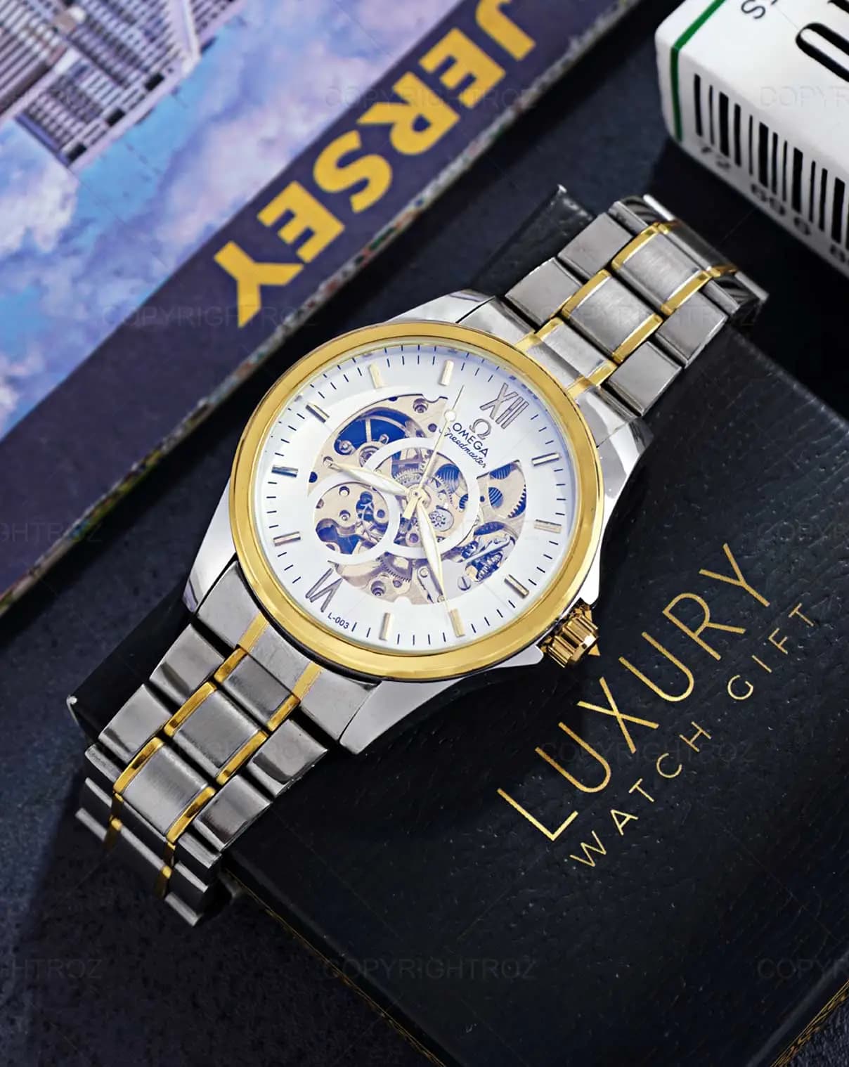 ساعت مچی اتوماتیک و کوکی امگا OMEGA طرح اسکلتون مدل 1292 — تصویر ۶