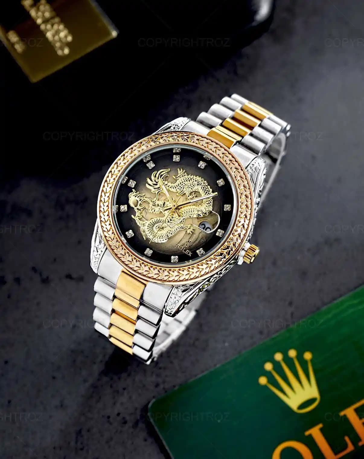 ساعت مچی مردانه رولکس ROLEX طرح اژدها مدل 1264 — تصویر ۳