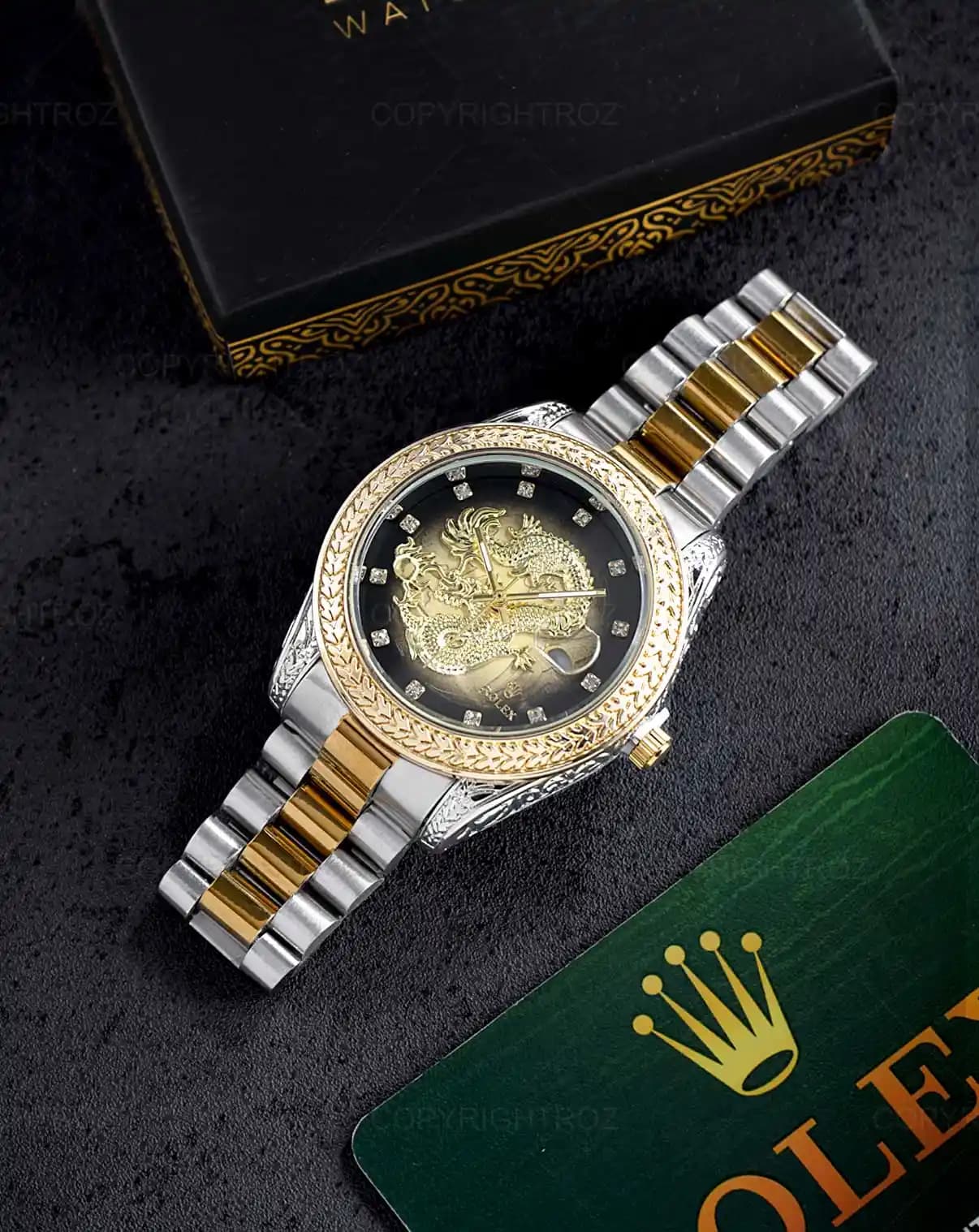 ساعت مچی مردانه رولکس ROLEX طرح اژدها مدل 1264 — تصویر ۵