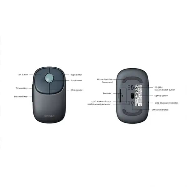 ماوس بی سیم یوگرین Ugreen مدل MU102-90538 — تصویر ۶