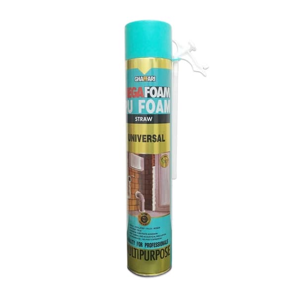 اسپری فوم پلی اورتان غفاری مدل MEGA FOAM حجم 750 میلی‌لیتر مناسب درزگیری، عایق‌کاری و نصب درب و پنجره — تصویر ۳