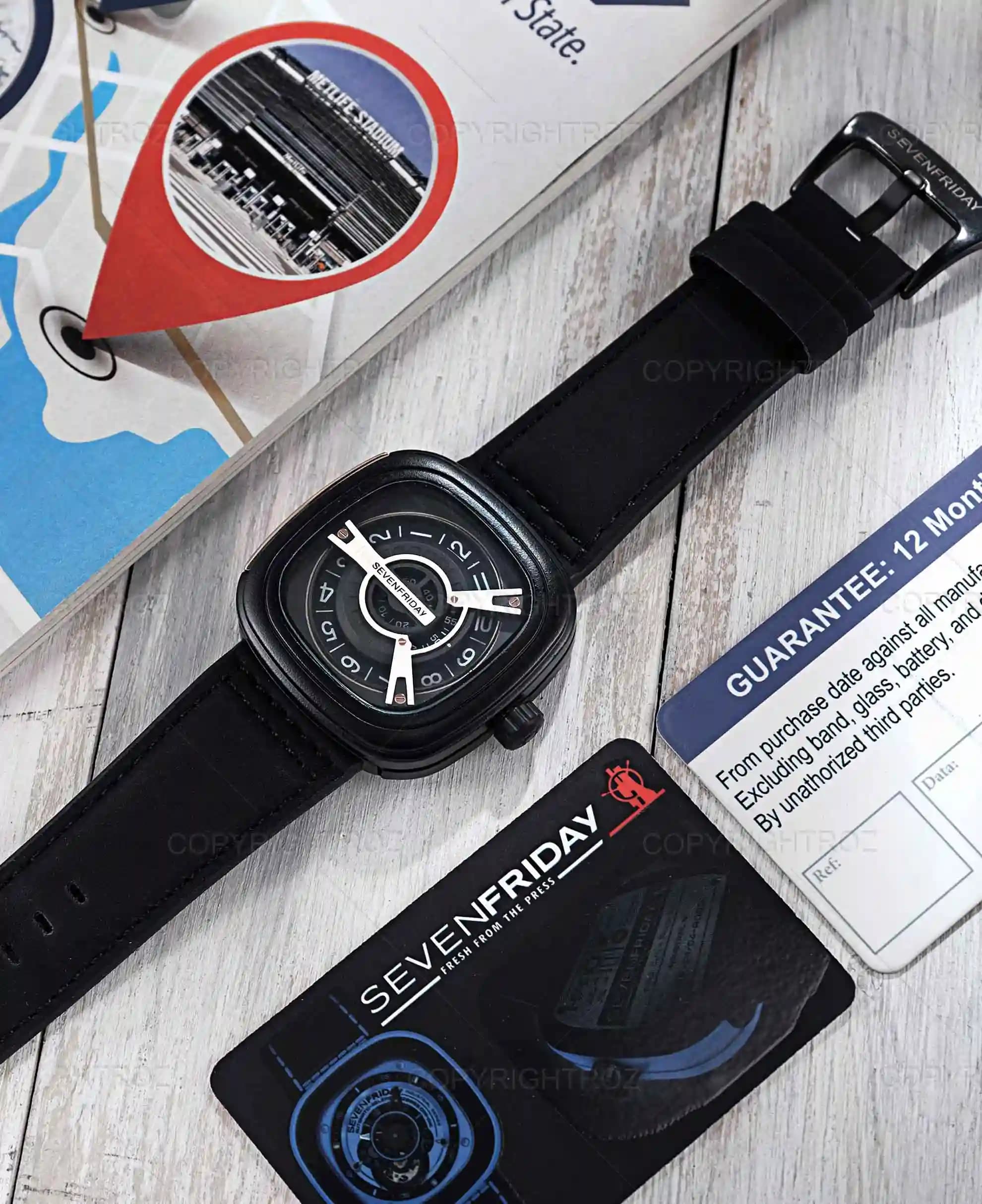ساعت مچی مردانه سون فرایدی SEVENFRIDAY مشکی مدل 1222 — تصویر ۳