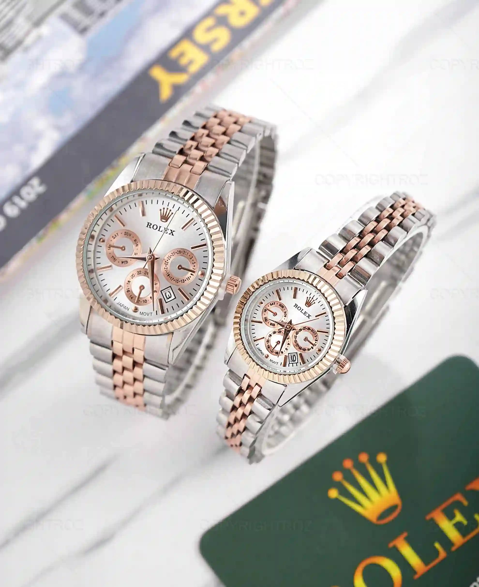 ست ساعت مچی مردانه و زنانه رولکس ROLEX مدل 1218 — تصویر ۱۰
