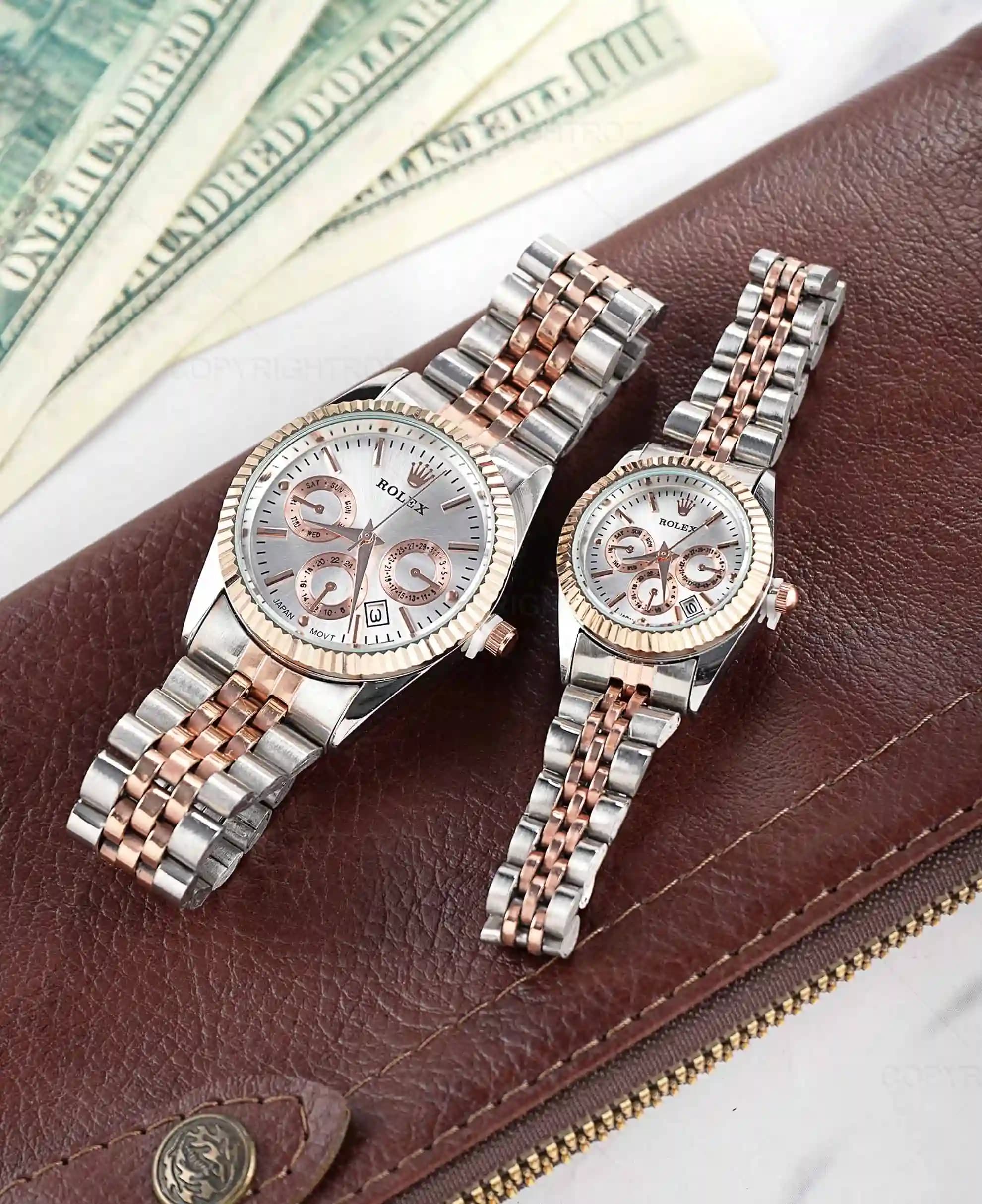 ست ساعت مچی مردانه و زنانه رولکس ROLEX مدل 1218 — تصویر ۱۲