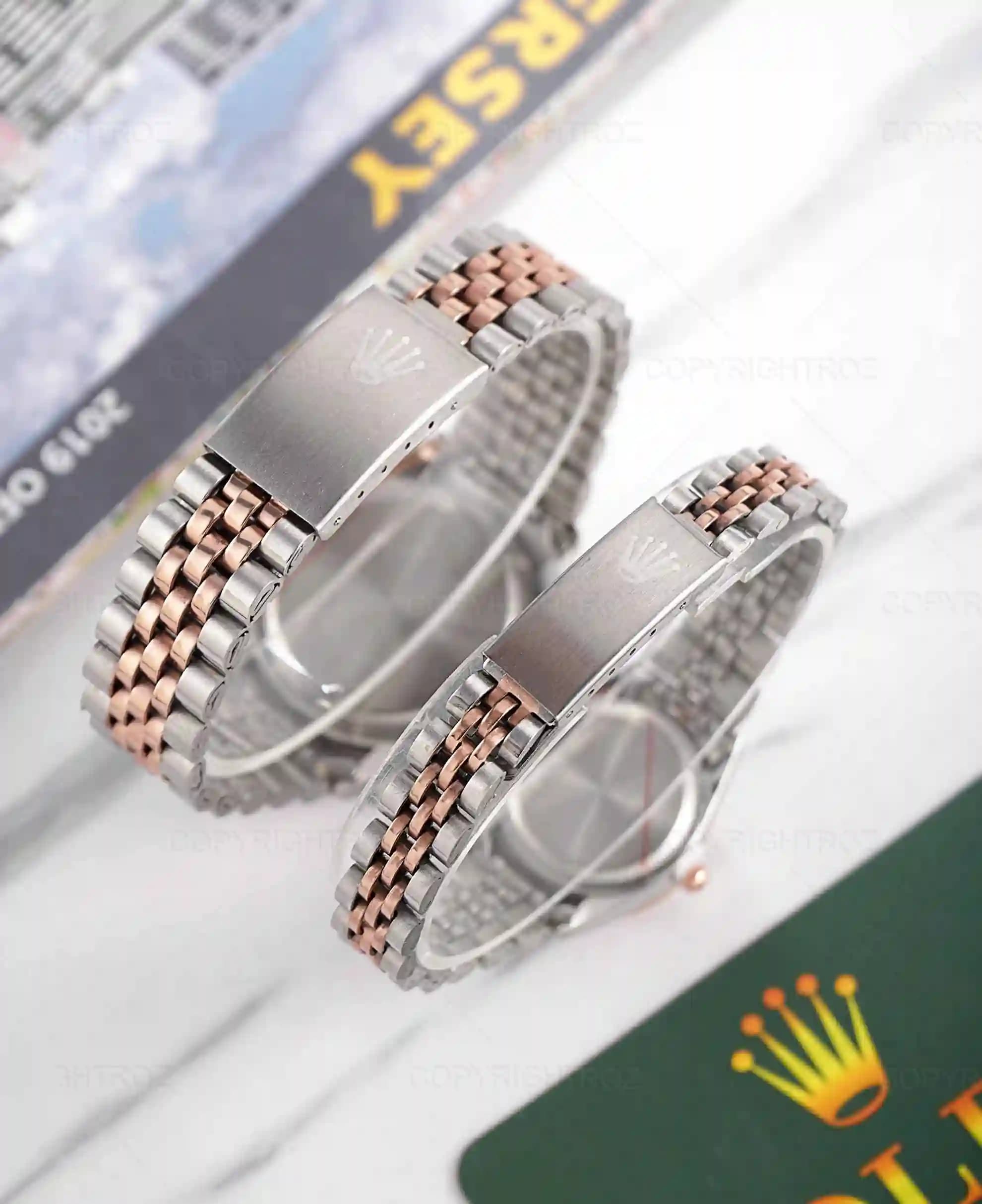 ست ساعت مچی مردانه و زنانه رولکس ROLEX مدل 1218 — تصویر ۴