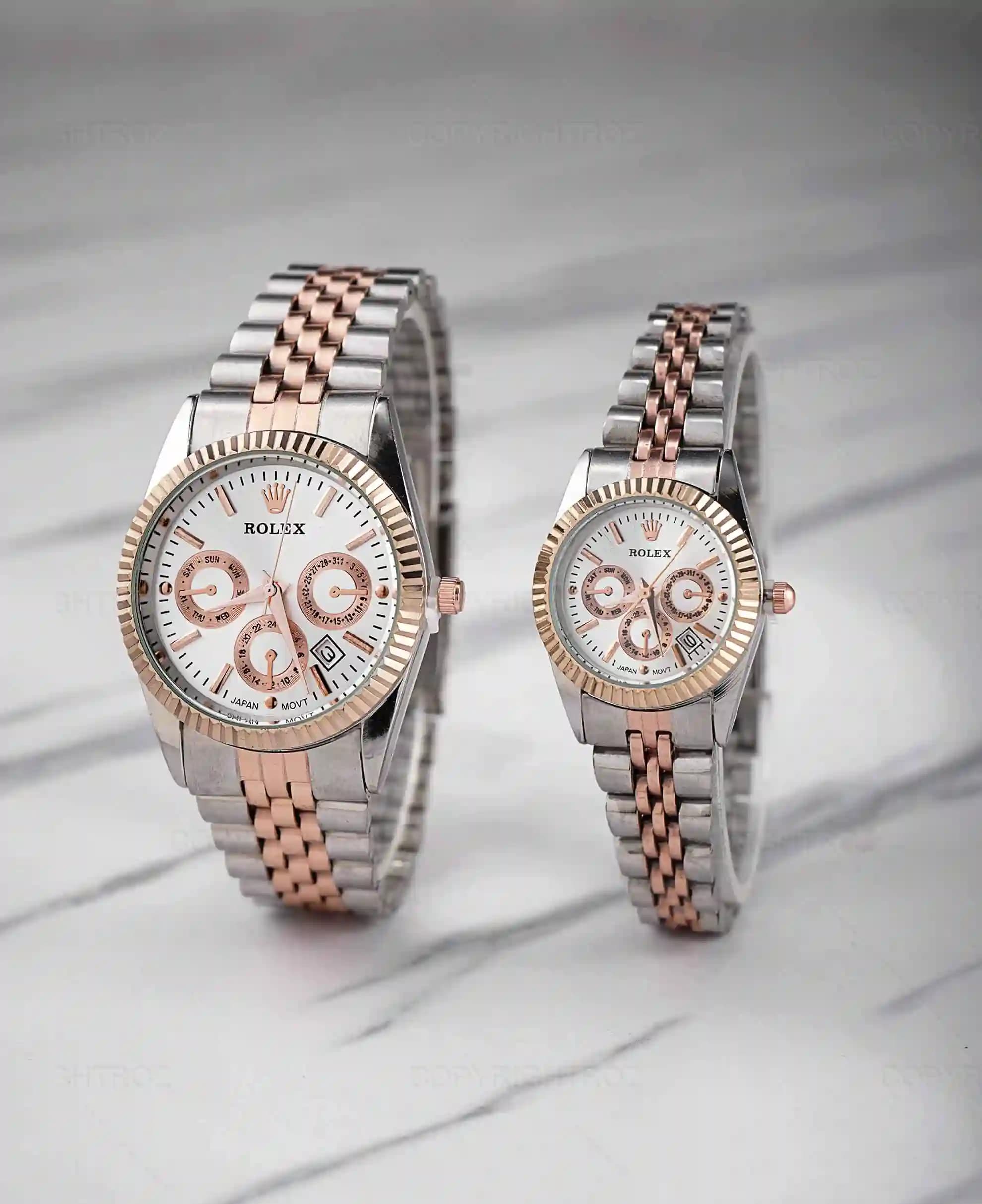 ست ساعت مچی مردانه و زنانه رولکس ROLEX مدل 1218 — تصویر ۷