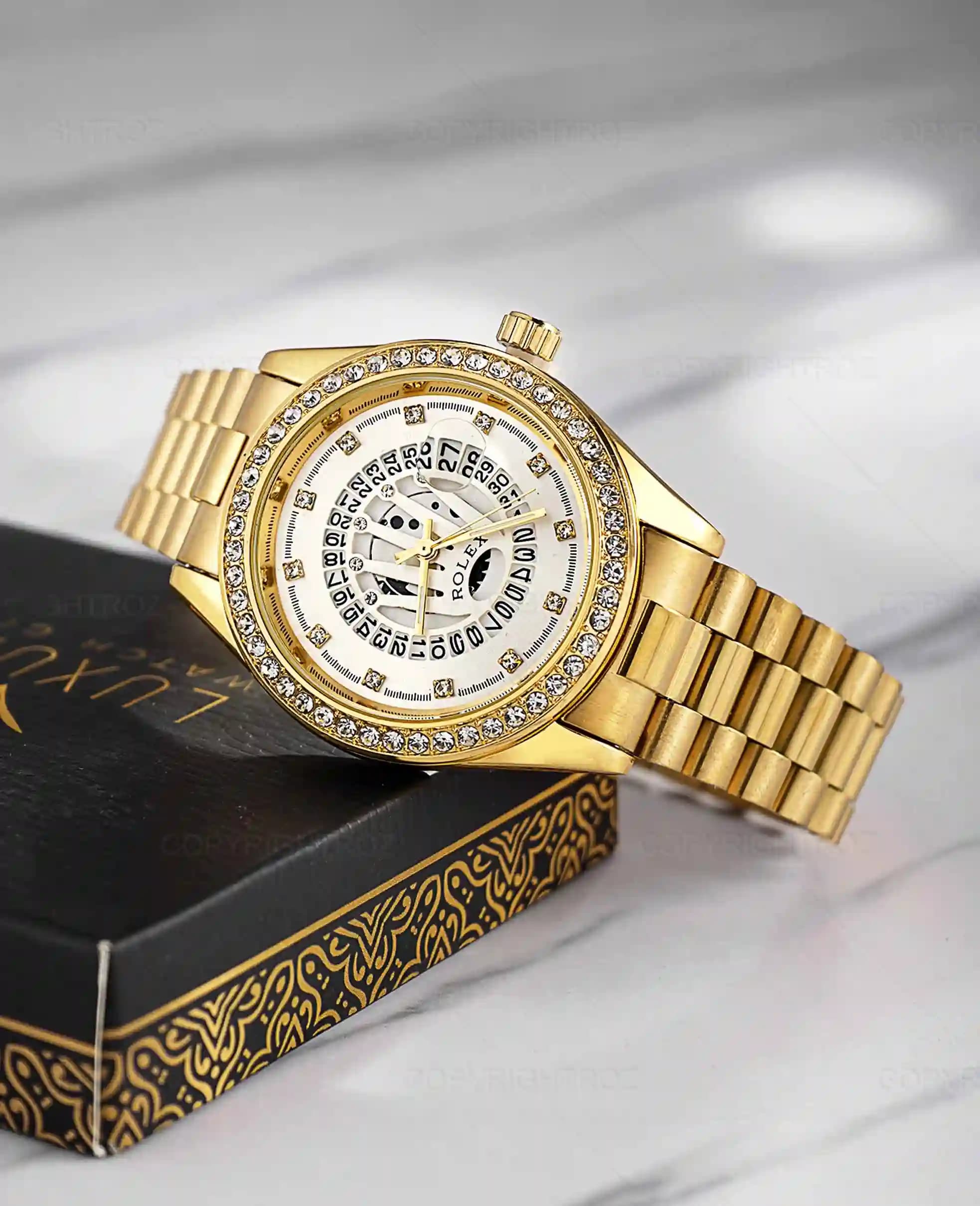 ساعت مچی مردانه رولکس ROLEX طرح تاج مدل1213 — تصویر ۸