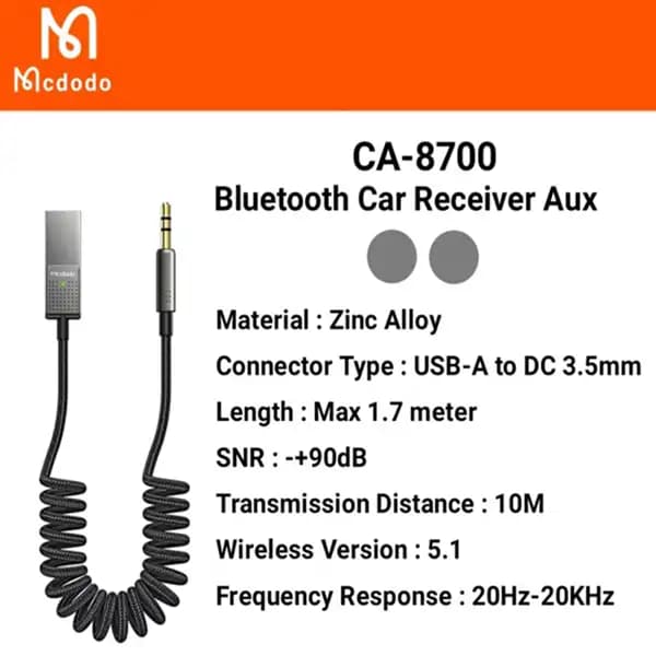 گیرنده بلوتوثی مک دودو مدل CA-8700 — تصویر ۷