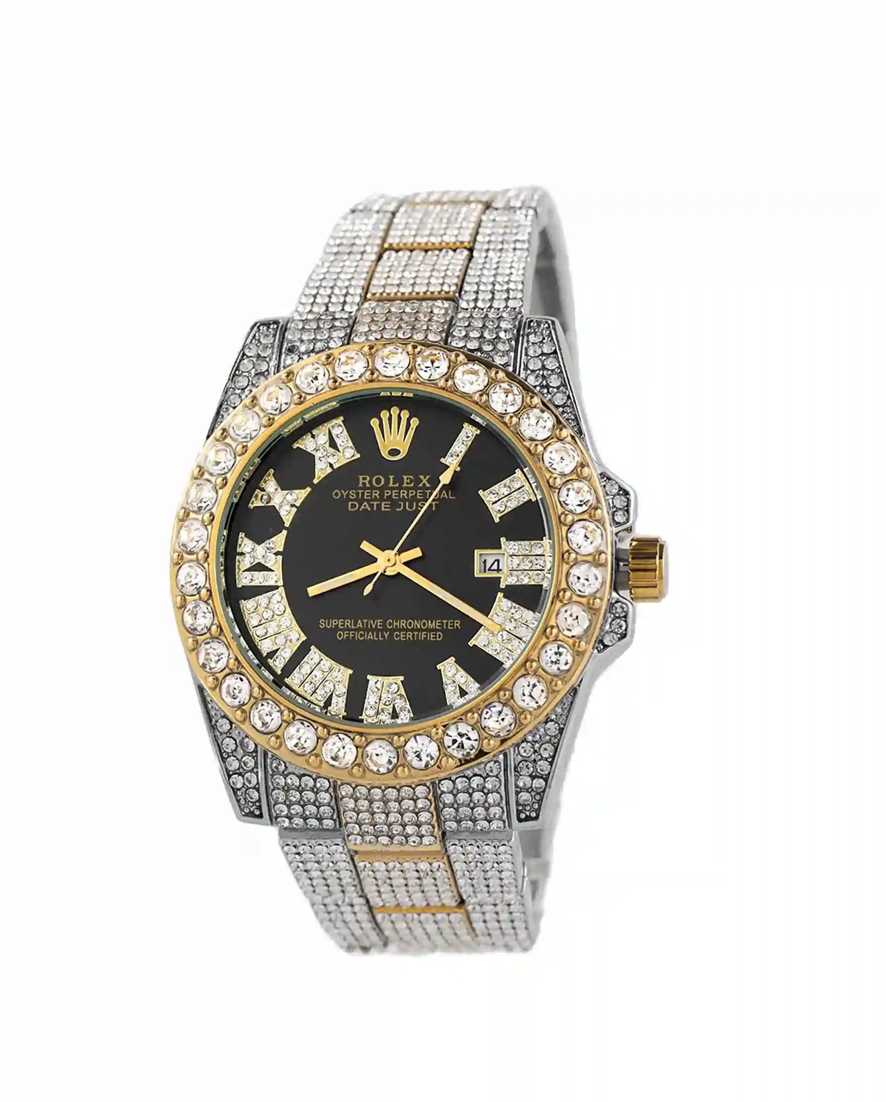 ساعت مچی مردانه رولکس ROLEX فول نگین مدل 1211 — تصویر ۲