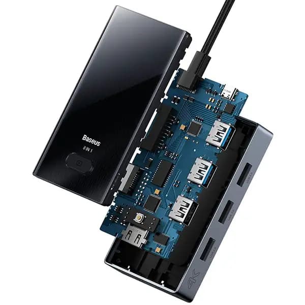 هاب تایپ سی 8 پورت بیسوس Baseus 8 Port Type-C HUB WKYY030313 — تصویر ۹
