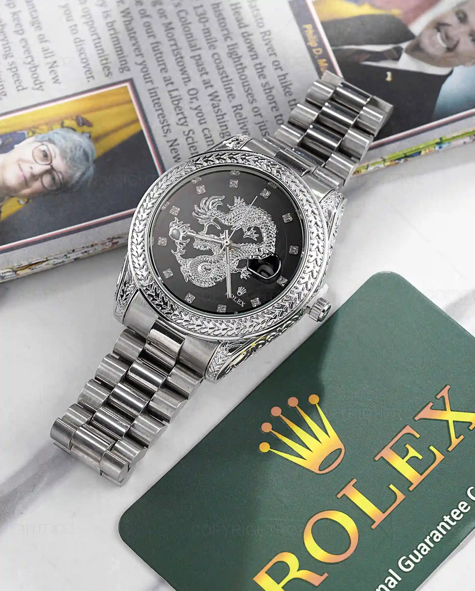 ساعت مچی مردانه رولکس ROLEX طرح اژدها مدل 1209 — تصویر ۴