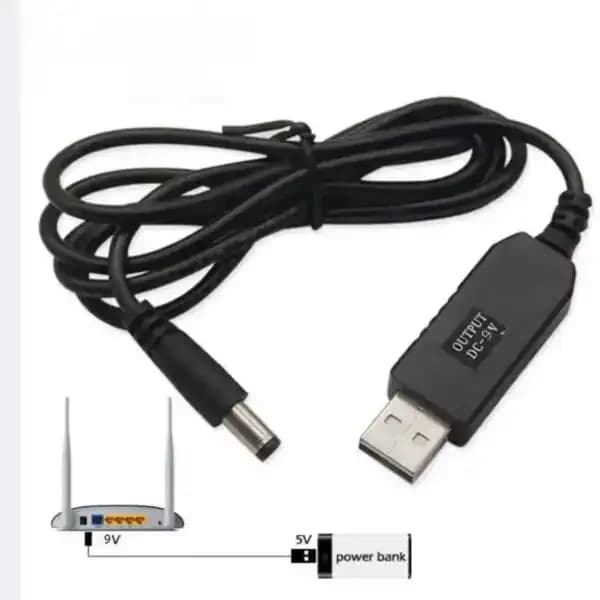 کابل تبدیل USB به DC افزاینده ولتاژ با خروجی 9 ولت طول 1 متر — تصویر ۷