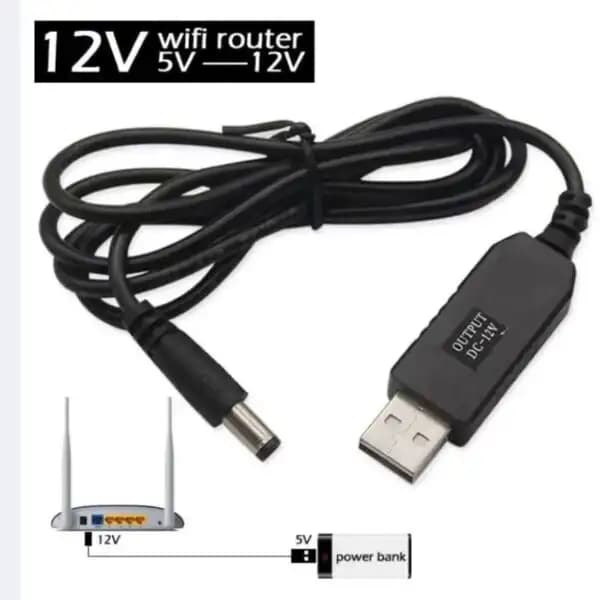 کابل تبدیل USB به DC افزاینده ولتاژ با خروجی 12 ولت طول 1 متر — تصویر ۱۲