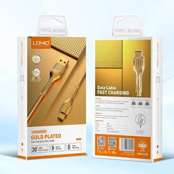 کابل تبدیل USB به USB-C الدینو مدل LS-651 طول 1 متر — تصویر ۶