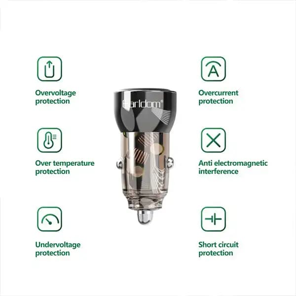 شارژر فندکی فست شارژ ارلدام مدل ES-CC31 3A QC 30W — تصویر ۳