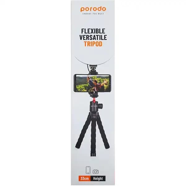 سه پایه گوشی منعطف پرودو مدل Porodo Flexible Versatile Tripod PD-TRPH — تصویر ۷