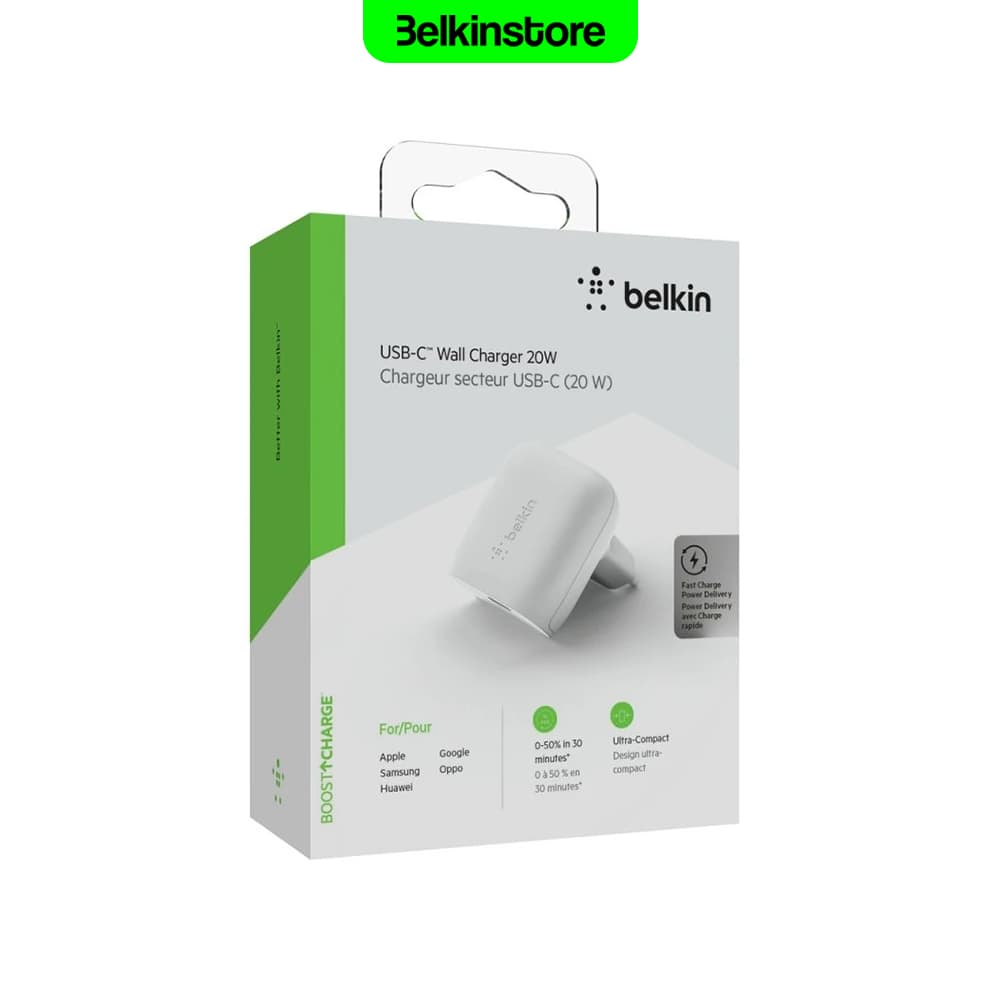 شارژ دیواری 20 وات بلکین – BoostCharge PD USB-C – مدل WCA003 — تصویر ۱۲