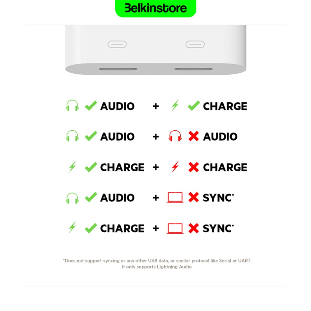 کابل تبدیل لایتنینگ بلکین – Belkin RockStar Hub – مدل F8J198bt — تصویر ۶