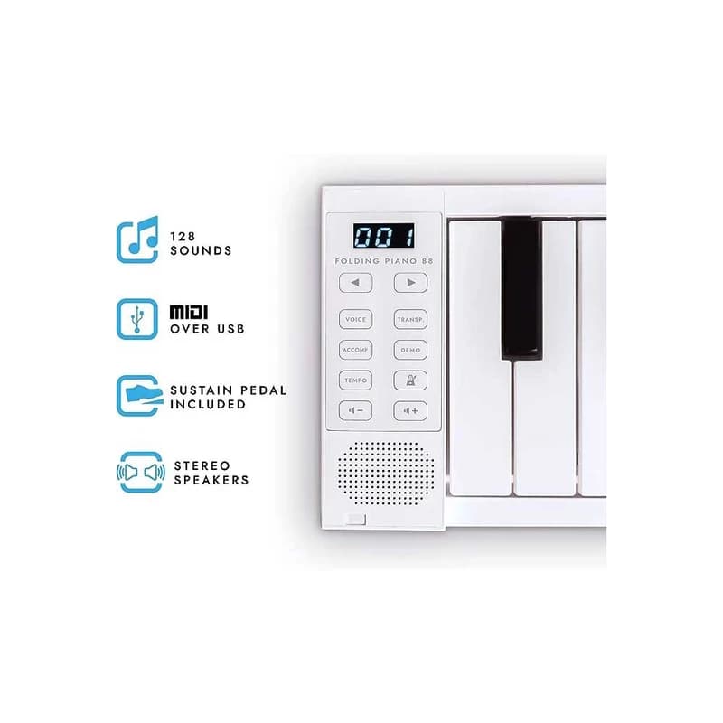 پیانو تاشو میدی پلاس ۸۸ کلاویه — تصویر ۹