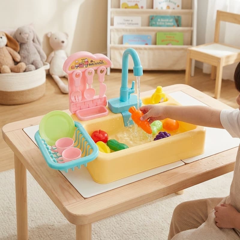 اسباب بازی سینک ظرفشویی مدل 6060 KITCHEN SINK TOY — تصویر ۴