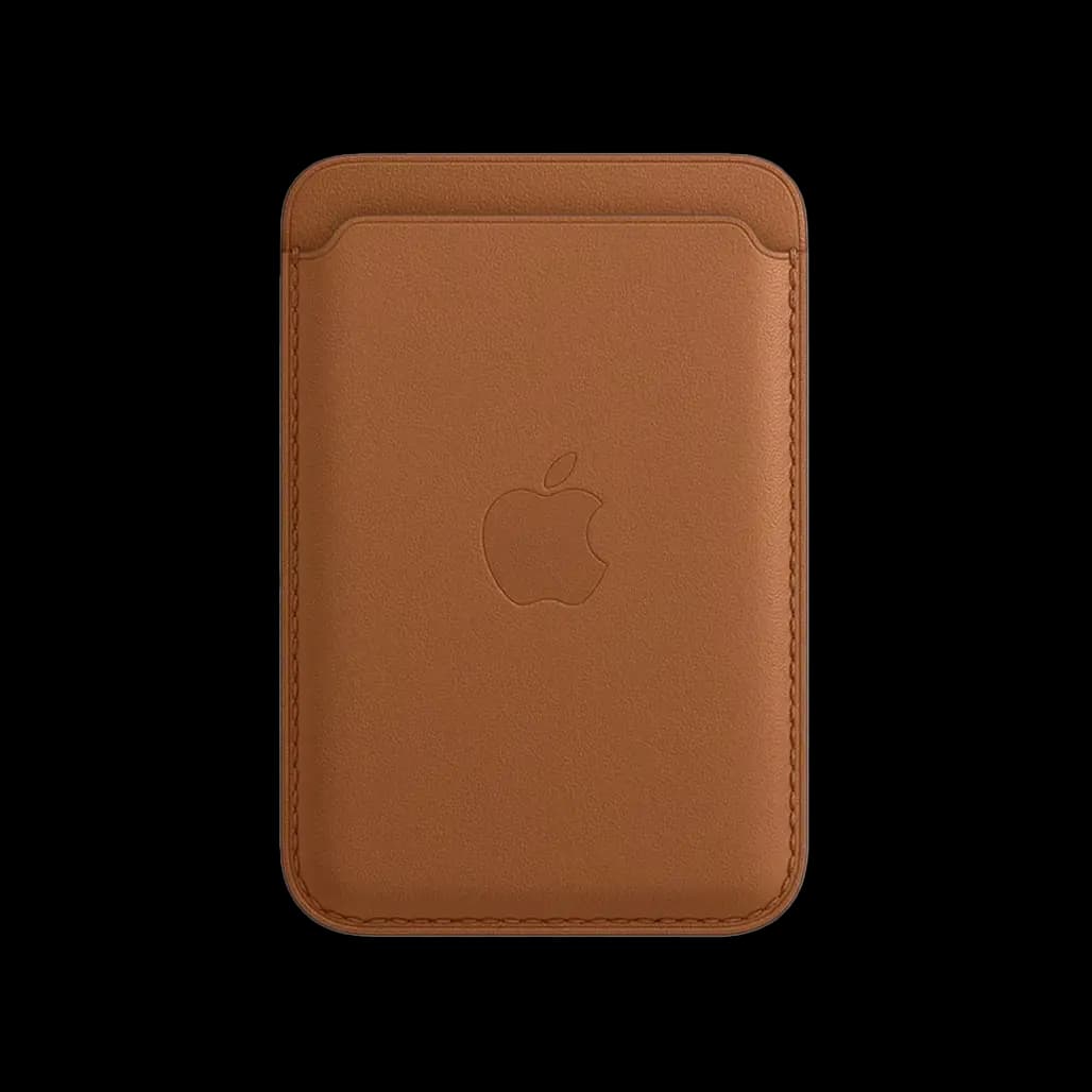 جاکارتی مگ سیف اپل مدل سیلیکونی رنگ سدل براون Apple Magsafe Wallet