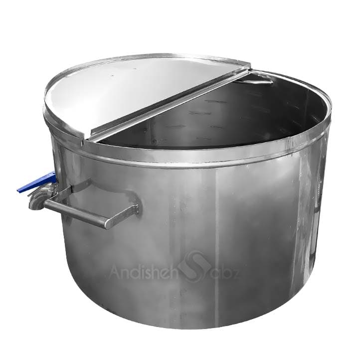دیگ پلویی 35 کیلویی صنعتی (چلوپز استیل) — تصویر ۹