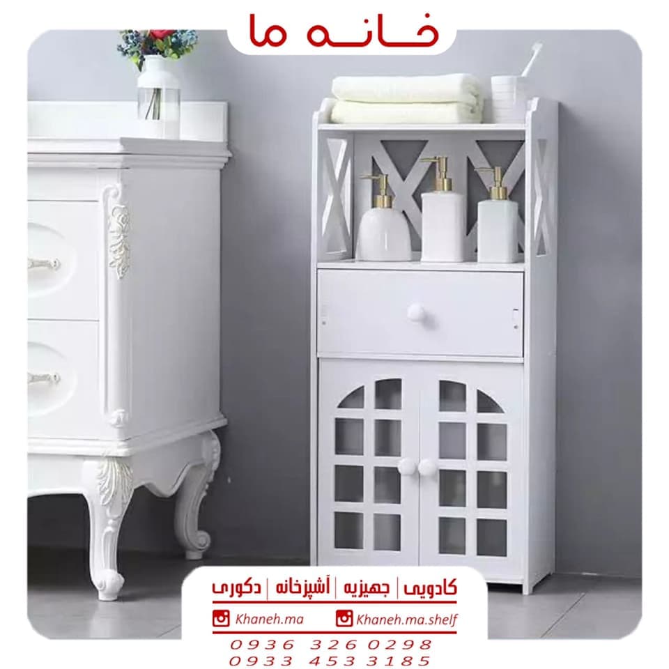 شلف کابینتی کشو دار بزرگ مدل زنبق — تصویر ۸