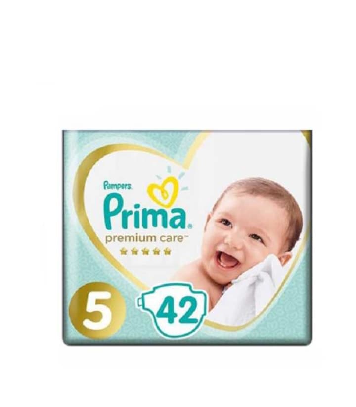 پوشک کودک پمپرز مدل premium protection چسبی سایز 5 بسته 42عددی