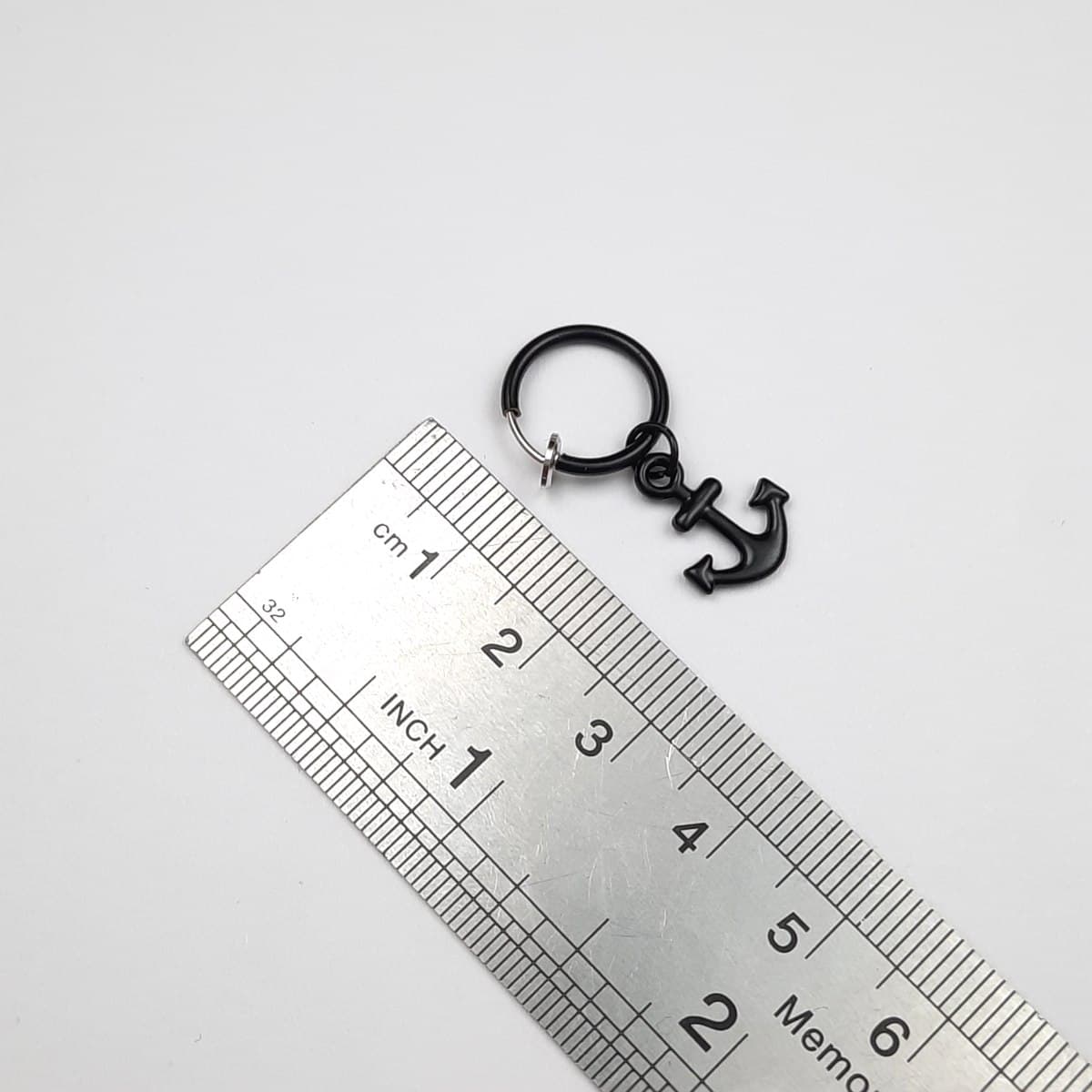 گوشواره فیک مردانه طرح لنگر کد go81 — تصویر ۵