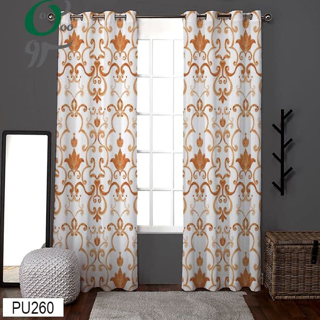 پرده پانچ طرح دار مدل کلاسیک PU260