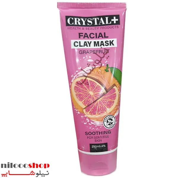 ماسک صورت کریستال مدل خاک رس و گریپ فروت حجم 250 میلی لیتر